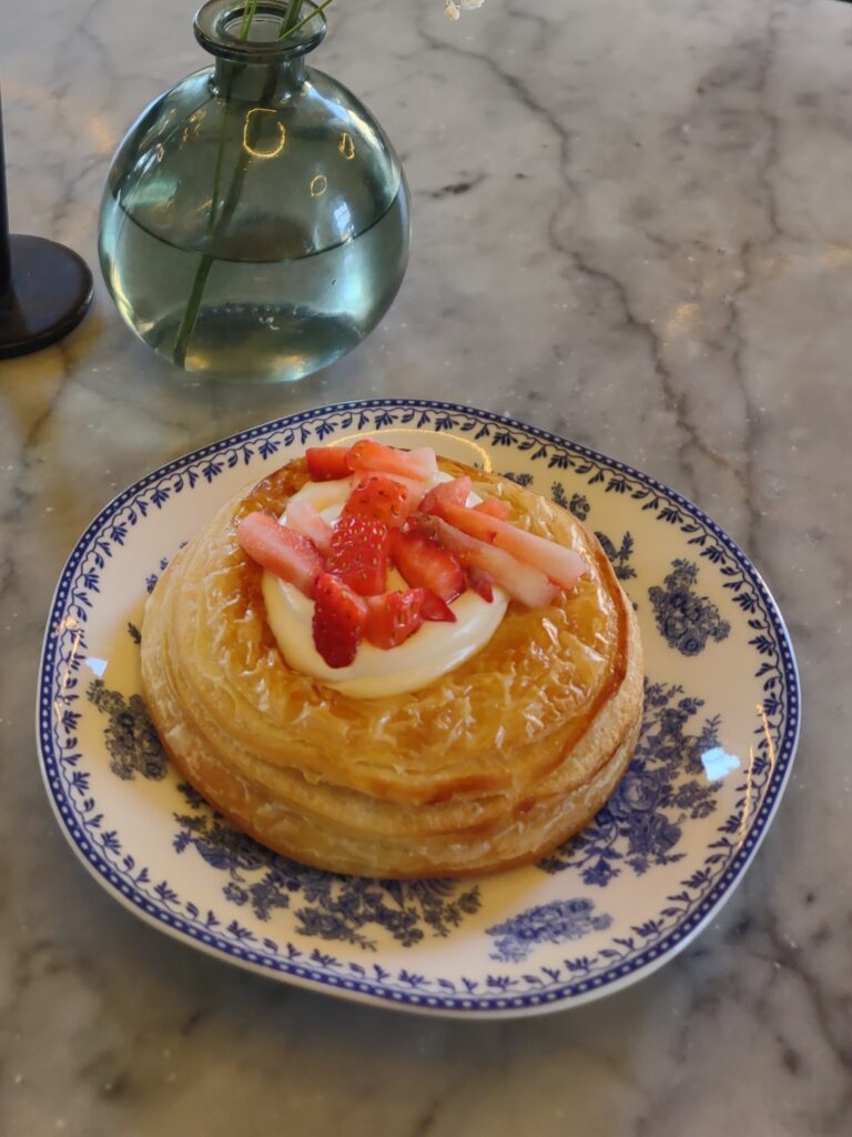 cafe San Antonio, Commonwealth Coffeehouse & Bakery strawberry pastry