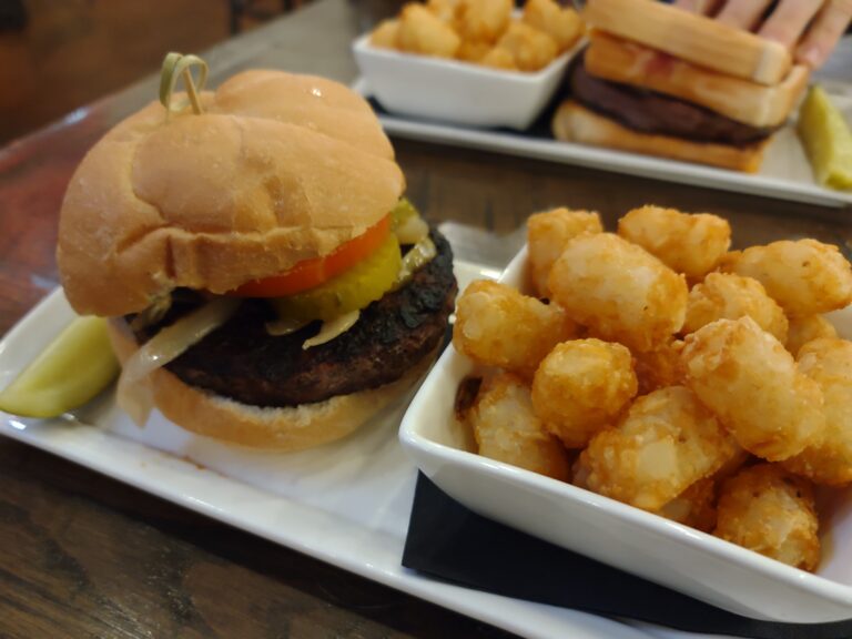 Burgers Winchester, VA, Bayou Burger and Tots at 50/50 Taphouse