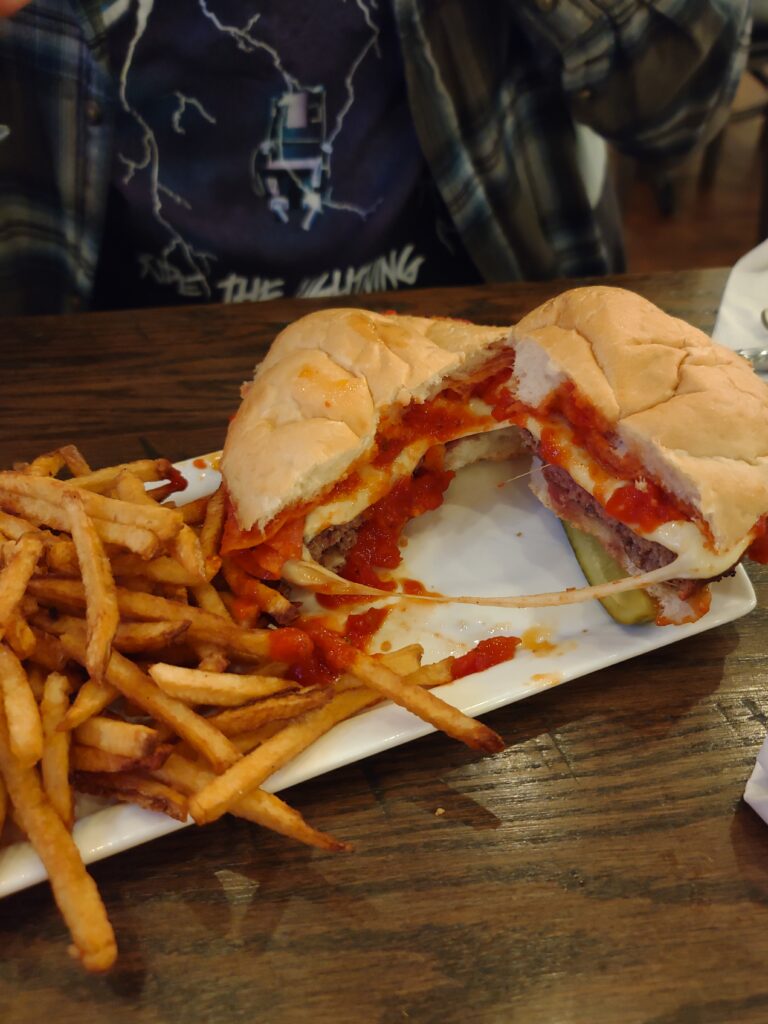 Burgers Winchester, VA, Pepperoni Pizza Burger at 50/50 Taphouse