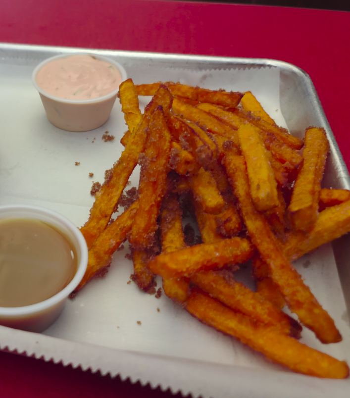 Gonzoburger Sweet Potato Fries Burger Charleston WV