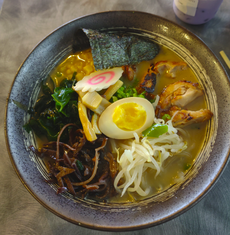 kuma moon , ramen in Blacksburg, creamy chicken ramen