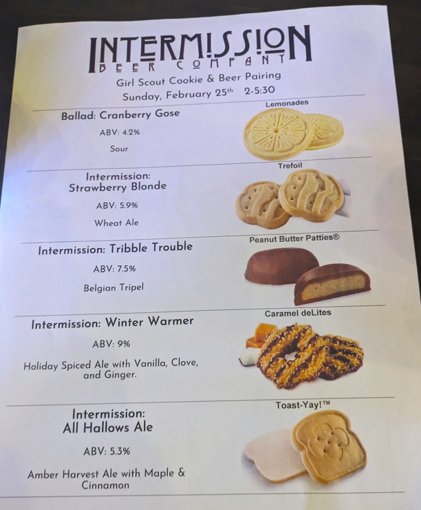 Intermission Brewing - girl scout flight