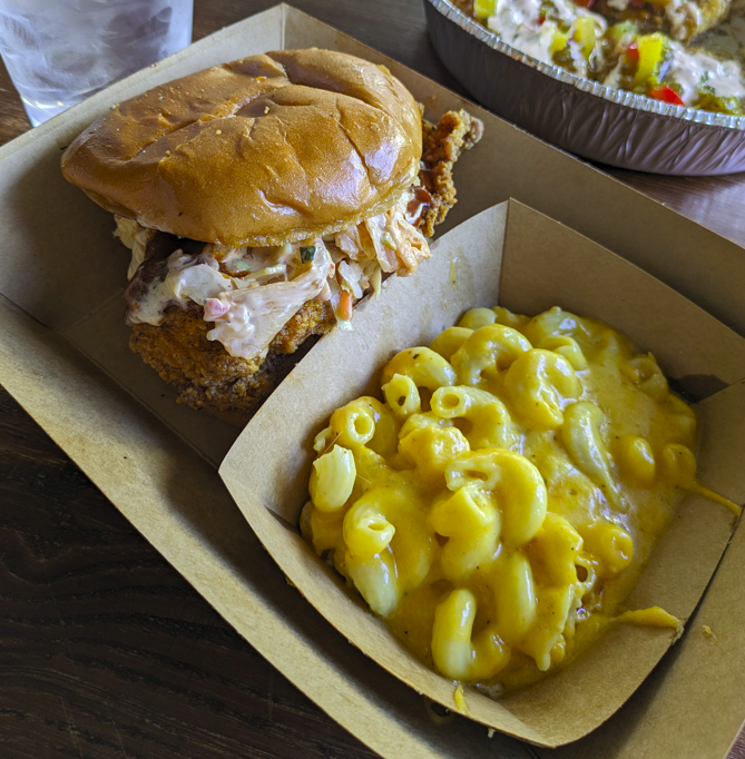 buttermilk and honey, Richmond, VA - sandwich, mac and cheese