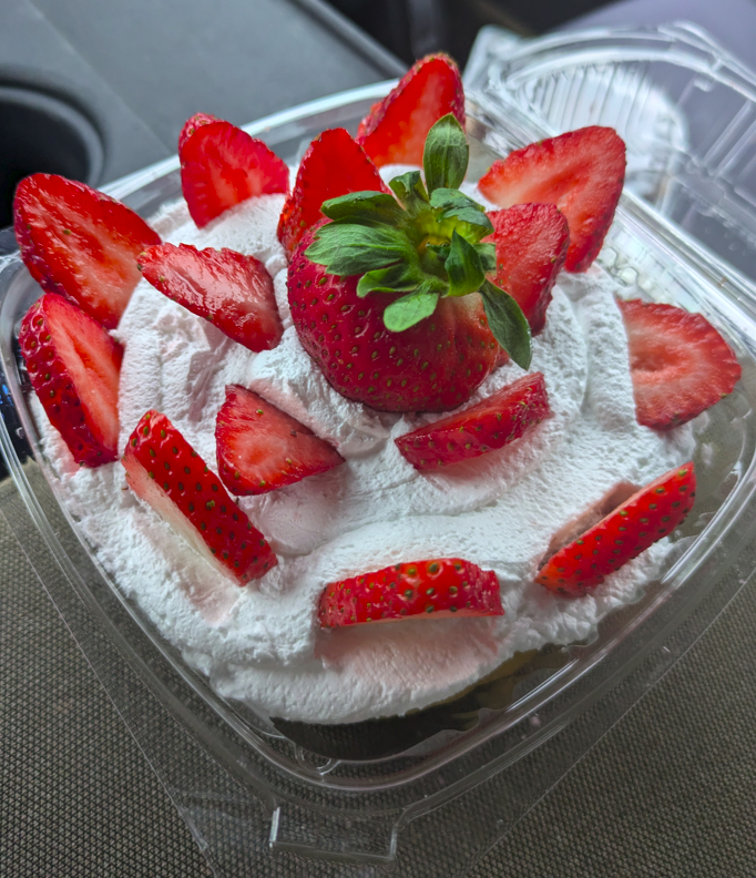 Home Run Donuts - strawberries and cream donut